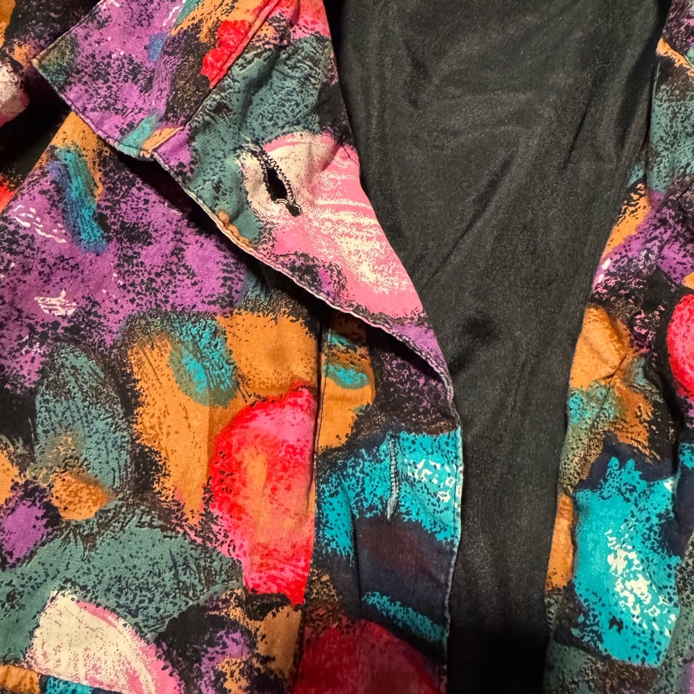 Colorful Gdt Abstract Pattern Jacket Vintage - image 5